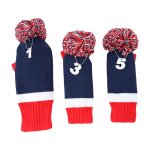 Couvre - tête tricoté pour club de golf, 3 pièces, 1, 3, 5 pilotes et couvre - chef fairway, convient ... Couvre - tête tricoté pour club de golf, 3 pièces, 1, 3, 5 pilotes et couvre - chef fairway, convient ...