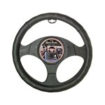 Couvre volant 3739cm cuir noir