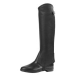 Covalliero 324032 mini - chaps elasto en cuir avec insert elastique taille l noir