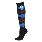 Covalliero chaussettes d'quitation brescia - carreaux bleu marine