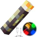 Craft lampe torche, torche 4 couleurs, lampe murale en forme de torche 28cm, lampe de nuit rechargeable, ...