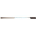 Cravache whip & go  concours  - couleur : choco / turquoise, taille : 63 cm