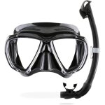 Cressi big eyes + seal dry combo noir - masque et tuba innovants pour plong�e et snorkeling.