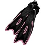 Cressi palau palme r�glables de plong�e / natation (made in italy) noir / rose - s / m (38 / 41)