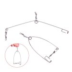 Crochet de p�che automatique d�clencheur acier inoxydable printemps hame�on app�t attraper ejection catapulte ...