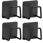 Crochet de suspension de vaisselle d'vier de porte - eponge adhsif le noir