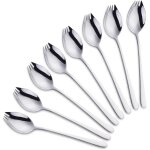 Cuillre fourchette couteau 3 en 1 couteau camping couverts, de plein air voyage 18 / 10 inoxydable, ...