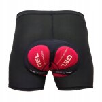 Cuissard de cyclisme pour homme, sous - vtement rembourr 3d avec coussinet, rouge, taille s