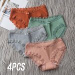 Culotte bikini en dentelle ondulée pour femme, culotte intime elastique, confortable et respirante, lingerie ... Culotte bikini en dentelle ondulée pour femme, culotte intime elastique, confortable et respirante, lingerie ...