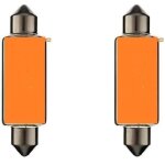 Cyclingcolors 2x ampoule 5w 10x36 24v orange camion fourgon voiture tracteur v�hicule agricole