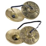 Cymbales de yoga en laiton, 1 paire, style bouddhiste tib�tain, accessoire de m�ditation, instrument