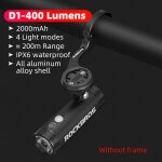 D1 - 400 lumen - lampe de vlo etanche, rechargeable par usb, phare de bicyclette pour vtt
