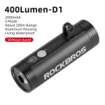 D1 - 400 - phare de vlo avec support de montage, lampe de poche rechargeable usb ipx3, combo support ...