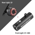 D1 - 400andq1 - phare de vlo avec support de montage, lampe de poche rechargeable usb ipx3, combo support ...