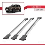 Barres de toit - fly - dacia duster 2014 - 2018 - 3 barres - aluminium - gris