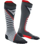 Dainese thermo long chaussettes, gris - rouge, taille 45 - 47 pour hommes