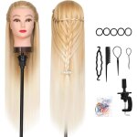 Dansee meibr tte d'entranement 66 a 71 cm 100 % fibre synthtique avec pince pour tressage marron