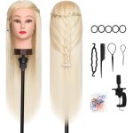 Dansee meibr tte d'entranement 66 a 71 cm 100 % fibre synthtique avec pince pour tressage marron