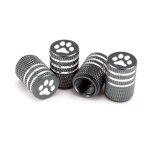 Dark grey4 pi�ces / ensemble patte d'ours pneu tige valve bouchons aluminium voiture anti - poussi�re ...