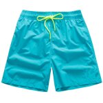 Datifer short de bain hommes couleur unie en nylon respirant maille doublure sport grande taille bermudas ...