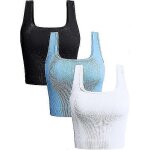 D�bardeurs 3 pi�ces pour femmes c�tel� chemises d'exercice d'entra�nement sans couture yoga crop topslarge ...