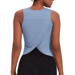 Dbardeur de sport sans manches pour femme - haut court d'entranement, de yoga, dbardeur court avec ...