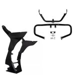Kit car�nage et pare - cylindre - wk1 + ch6 - harley road glide 2015 - 2023 - abs noir - barre acier ...