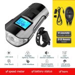 Deluxe edition blk - lampe etanche avant pour vlo, chargeur usb, feu pour guidon, eclairage avant avec ...