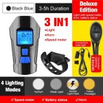 Deluxe noir bleu - lampe avant etanche chargeur usb avec ordinateur de bord ecran lcd, compteur de vitesse, ... Deluxe noir bleu - lampe avant etanche chargeur usb avec ordinateur de bord ecran lcd, compteur de vitesse, ...