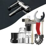 Dmontage de pdalier, ensembles d'outils de rparation de vlo, fouet a chane, extracteur de roue, ...