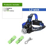 Dernière lampe frontale laser blanche super brillante, zoom rechargeable par usb, torche haute puissance, ... Dernière lampe frontale laser blanche super brillante, zoom rechargeable par usb, torche haute puissance, ...