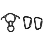 Descendeur en rappel + 1 paire de mousquetons d'escalade ds4870