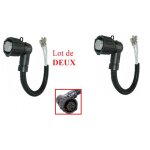 Deux prises electriques pour feux arri�res - citroen berlingo 1. 8i 07 / 1996 - 03 / 2008