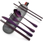 Devico ensemble de couverts de camping 8 pièces comprenant couteau, fourchette, cuillère, baguettes, ... Devico ensemble de couverts de camping 8 pièces comprenant couteau, fourchette, cuillère, baguettes, ...