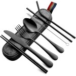 Devico ensemble de couverts de camping 8 pièces comprenant couteau, fourchette, cuillère, baguettes, ... Devico ensemble de couverts de camping 8 pièces comprenant couteau, fourchette, cuillère, baguettes, ...
