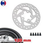 Disque de frein 120 mm en acier inoxydable avec 5 x vis pour e - scooter trottinette electrique m365 ...