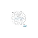 Disque de frein avant polini pour scooter peugeot 400 metropolis 2014 a 2017