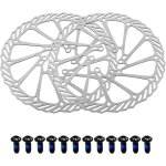 Disque de frein de v�lo, 2 pi�ces 160 mm rotor de frein a disque de v�lo avec 12 boulons vis de rotors ...