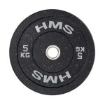 Disque de musculation - hms - htbr05 - 5 kg - caoutchouc - anti - rotation