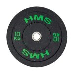 Disque de musculation - hms - htbr10 - 10 kg - caoutchouc - mixte