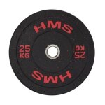 Disque de musculation - hms - htbr25 - 25 kg - caoutchouc - anti - drapant