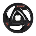 Disque de musculation - hms - tox10 - acier avec revtement en caoutchouc - 10 kg - pour entranement ...