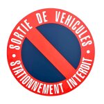 Disque pvc sortie de vehicules stationnement interdit o280mm