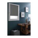 Domdeco store enrouleur occultant sans perage - gris clair - 52x170 cm