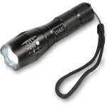 Dool - lampe de poche led tactique - zoomable, 5 modes d'clairage, led cree, noir