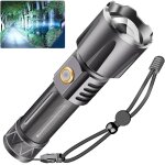 Dool - lampe torche led 20 000 lumens super lumineuse avec fonction d'alimentation, lampe de poche led ...
