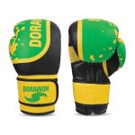 Dorawon, gants de boxe coventry, noir et jaune, taille 18oz
