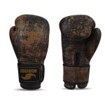 Dorawon, gants de boxe cuir competition vintage, marron, taille 16oz