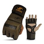Dorawon, gants de mma cuir sans pouce vintage taille s, marron