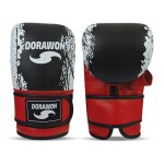 Dorawon, gants sac de frappe reading, blanc et rouge, taille s